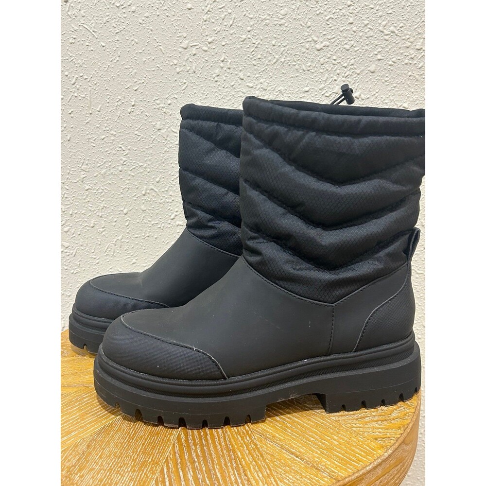 Rocket Dog Dita Womens Snow Boots Black Chunky Sole Quilted Exterior Size 10